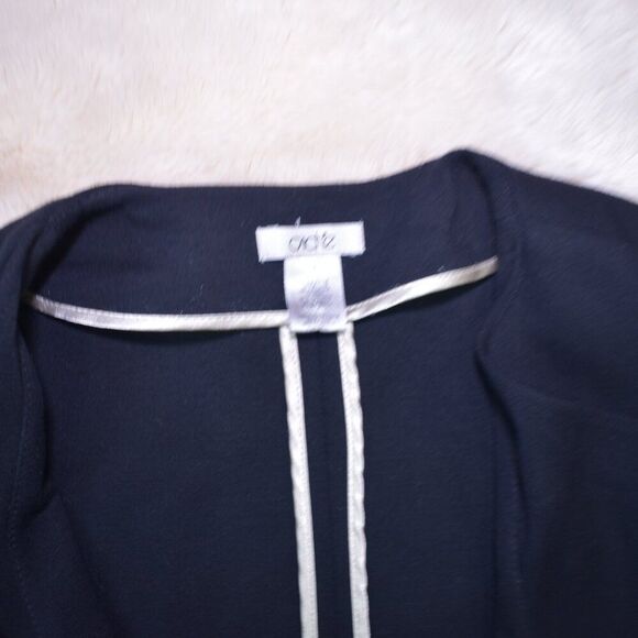 Vintage Cache Black Open Front Blazer Women’s 8 Ruffled Dressy Suit Jacket - Picture 9 of 14